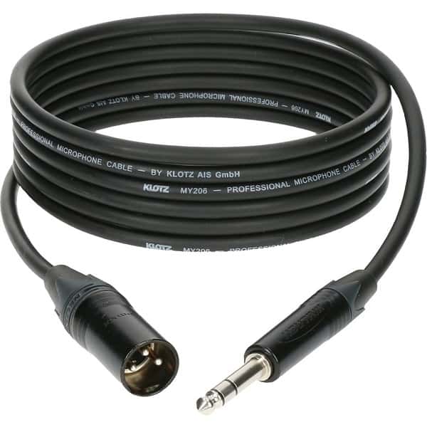 Аудиокабель XLR (M) - Jack 6,3 (M) 1 m